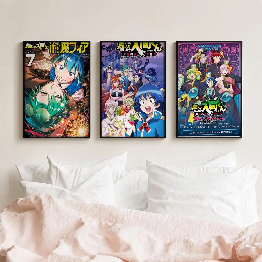 Anime Welcome To D-Demon School! Iruma Kun Poster HD Peel and Stick Waterproof Poster for Bedroom Office Dorm Decor
