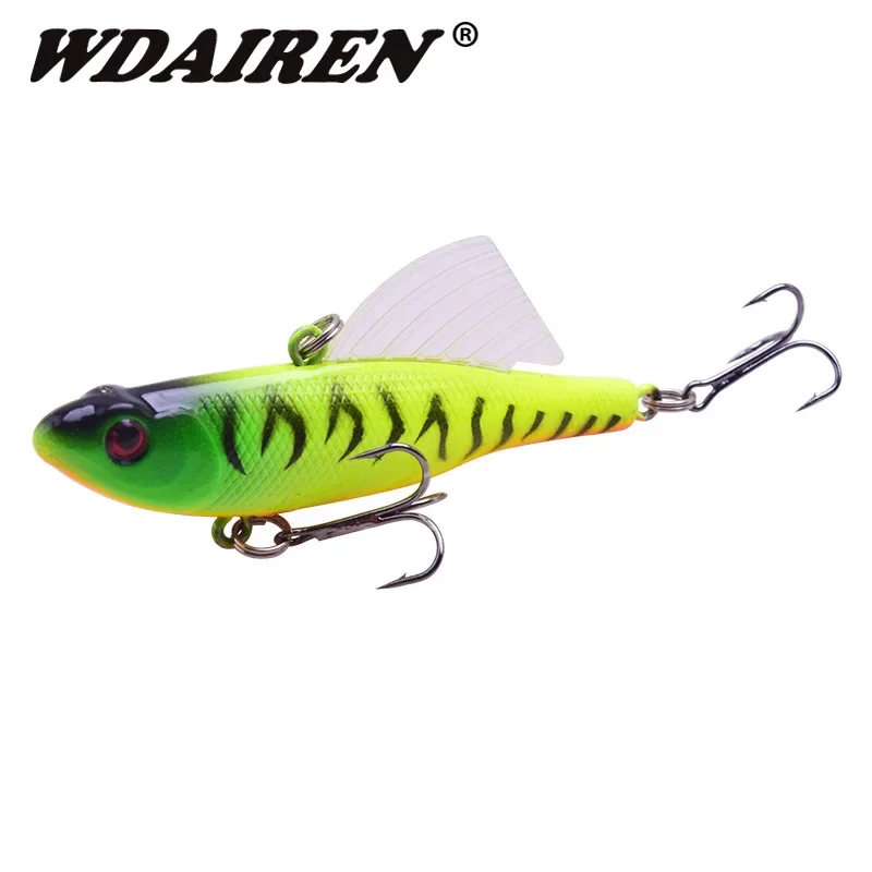 1 Pc VIB Fishing Lures 7cm 17g Winter Vibrating Sinking Jig Wing Wobblers Artificial Hard Bait Bass Pesca Crankbaits Tackle