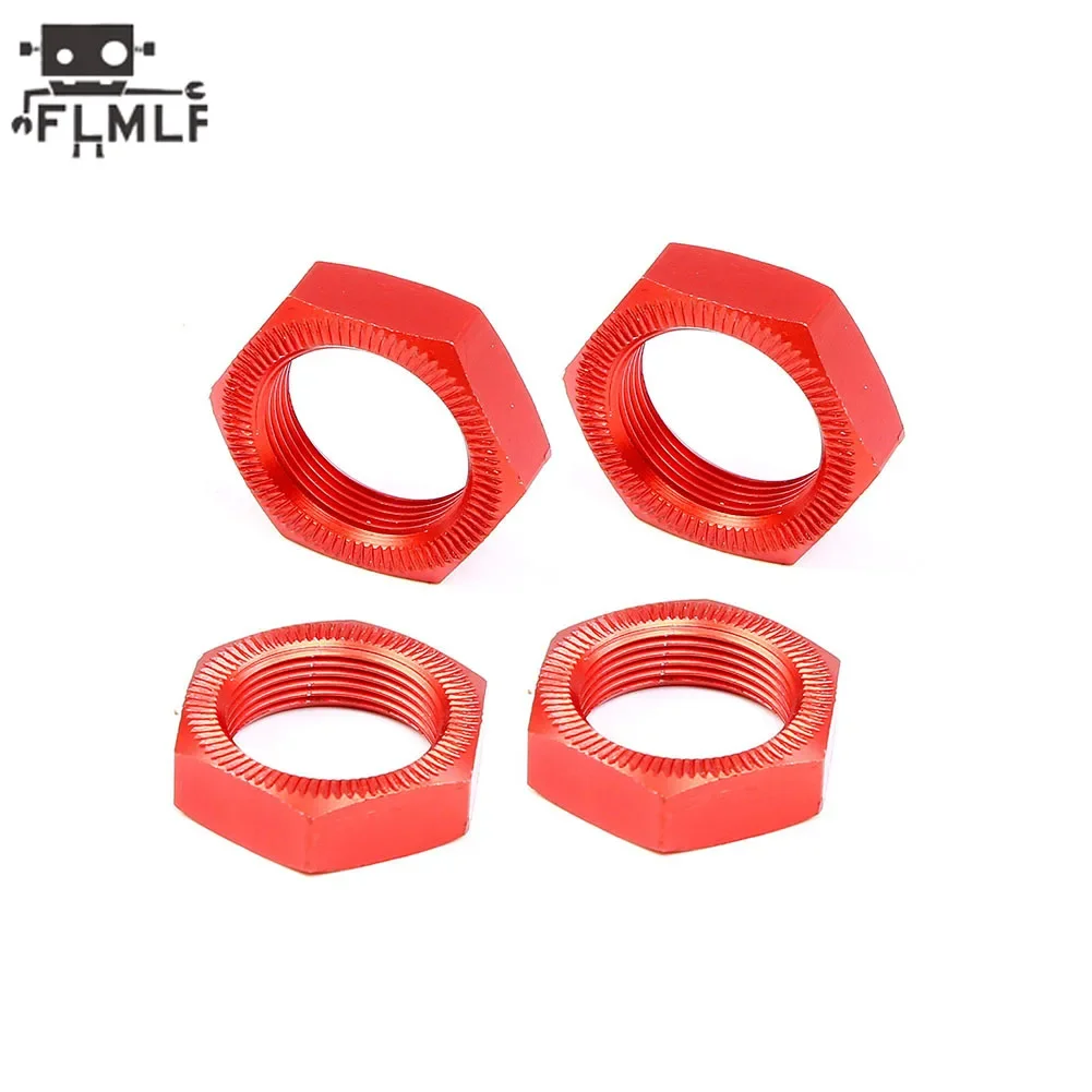 Porca de roda de metal para carro Rc, 4 peças adequadas para peças de caminhão 1/5 HPI ROFUN ROVAN KM BAJA 5B 5T 5SC SS