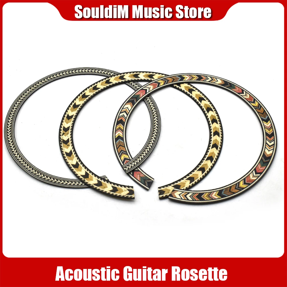 

Soundhole Rosette Inlay Acoustic Guitar Circle Rosette Soundhole Sticker for Acoustic Guitar