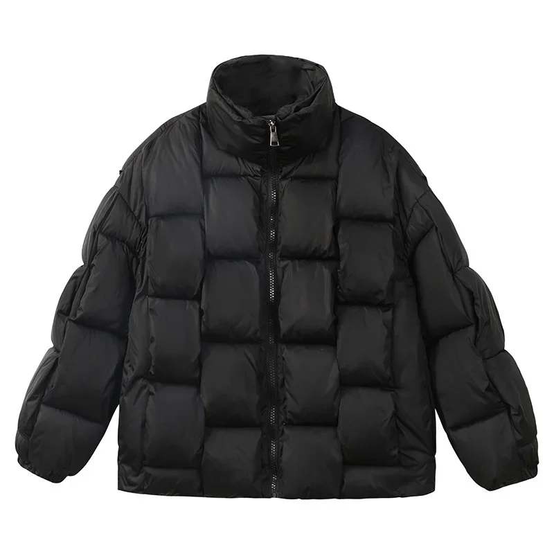 New Winter Jackets Padded Coats Square Weave Puffer Jackets Luxury Designer Loose Parkas Harajuku Streetwear Bubble Jackets