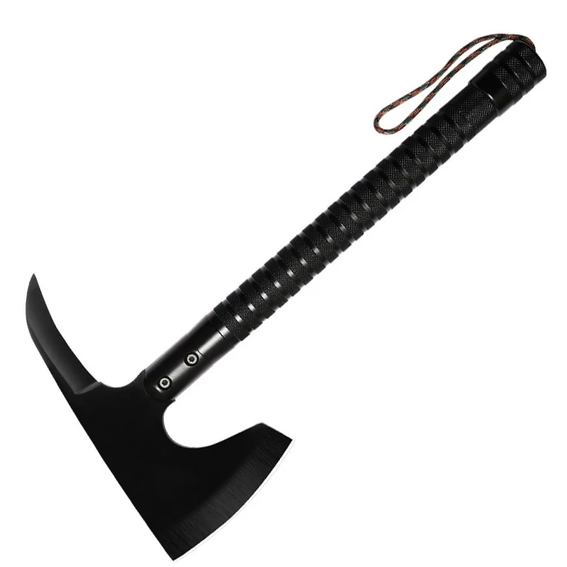 Short / Long Outdoor Portable EDC Multifunctional Detachable Tactical Axe Camping Sickle Vehicle Emergency Survival Tool