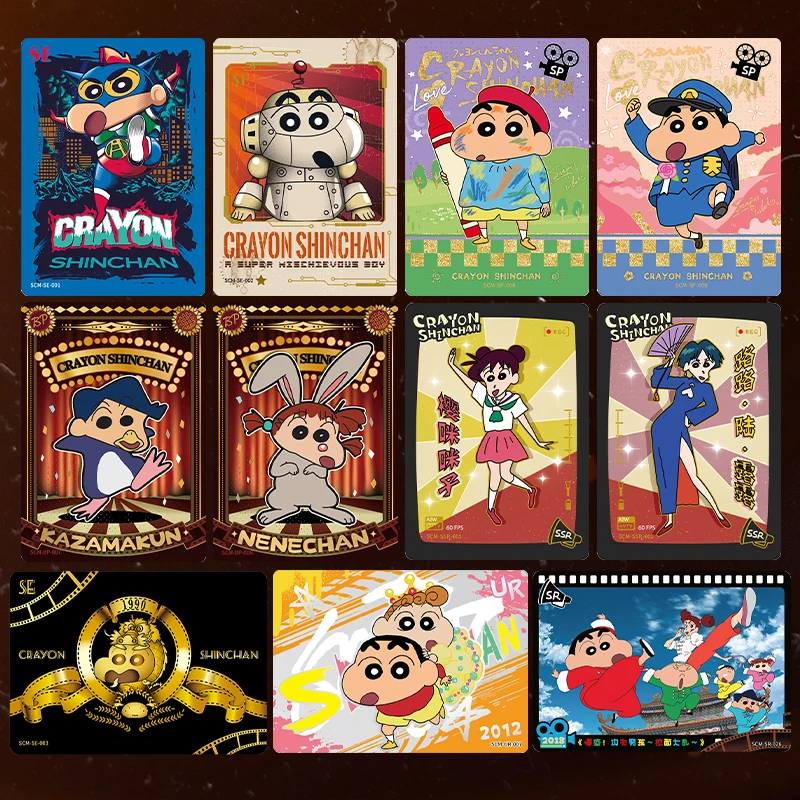 정품 Kayou Crayon Shin-Chan 카드 애니메이션 테마 시리즈 게임 컬렉션 카드 Nohara Shinsuke 주변 장난감 선물 오리지널 박스