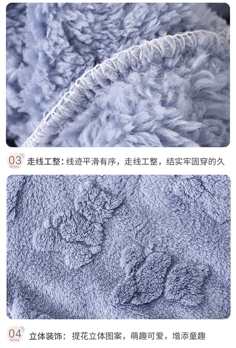 الشتاء الاطفال سميكة الدافئة مجموعات الخريف الفتيان الفتيات الفانيلا منامة الدعاوى طفل طويل الأكمام ملابس خاصة وتتسابق ملابس الأطفال غير رسمية #6