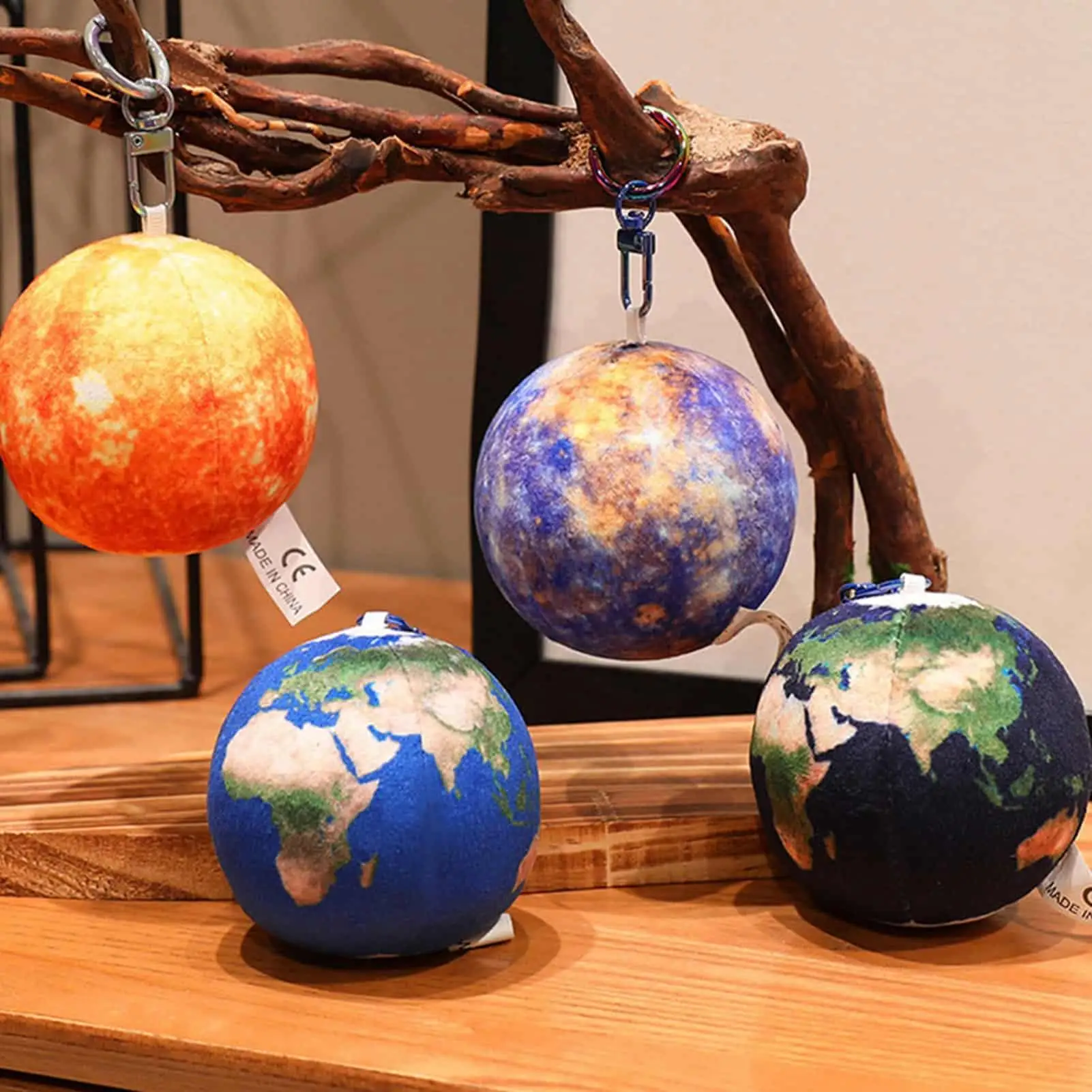 プラネットプラッシュ 2.95インチ ぬいぐるみ 太陽系ペンダントぬいぐるみ 惑星オーナメント ハンドバッグ コインパース ジュエリー 財布 バックパック 女性用