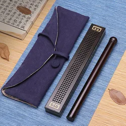 Ebony sleeping incense box Household indoor seat solid wood wire incense box incense insert tea ceremony agarwood incense burner