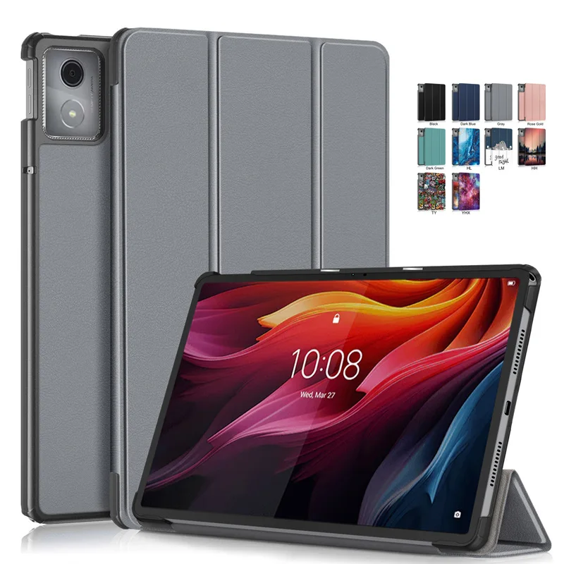 For Lenovo Tab K11 Plus Case 11.45 inch Trifold Magnetic Leather Hard Smart Cover For Coque Lenovo K11 Plus tb352fu tb352xu Case