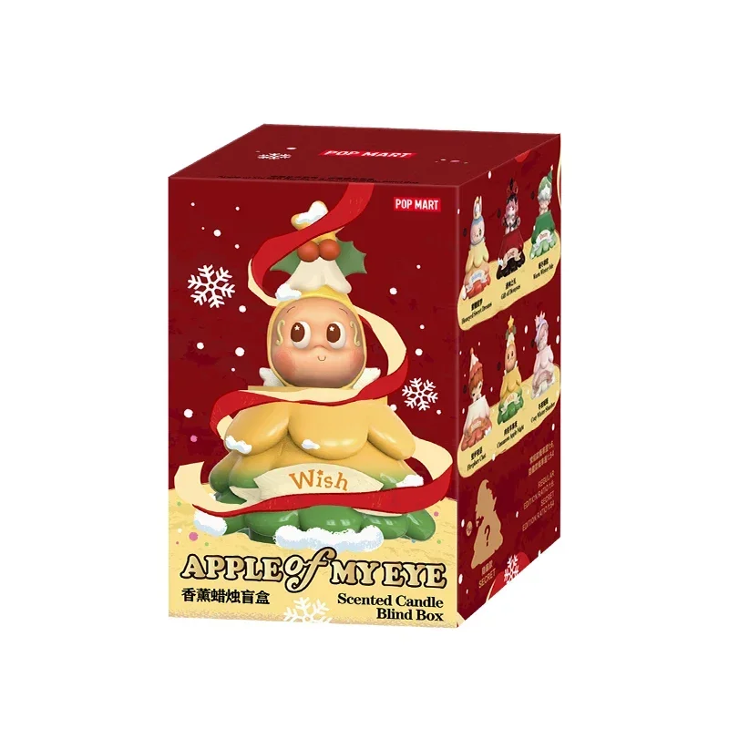 POP MART APPLE of MY EYE ซีรีส์ เทียนหอมกล่องสุ่ม กล่องปริศนา ฟิกเกอร์แอคชั่น ของตกแต่งบ้านและโต๊ะทำงาน