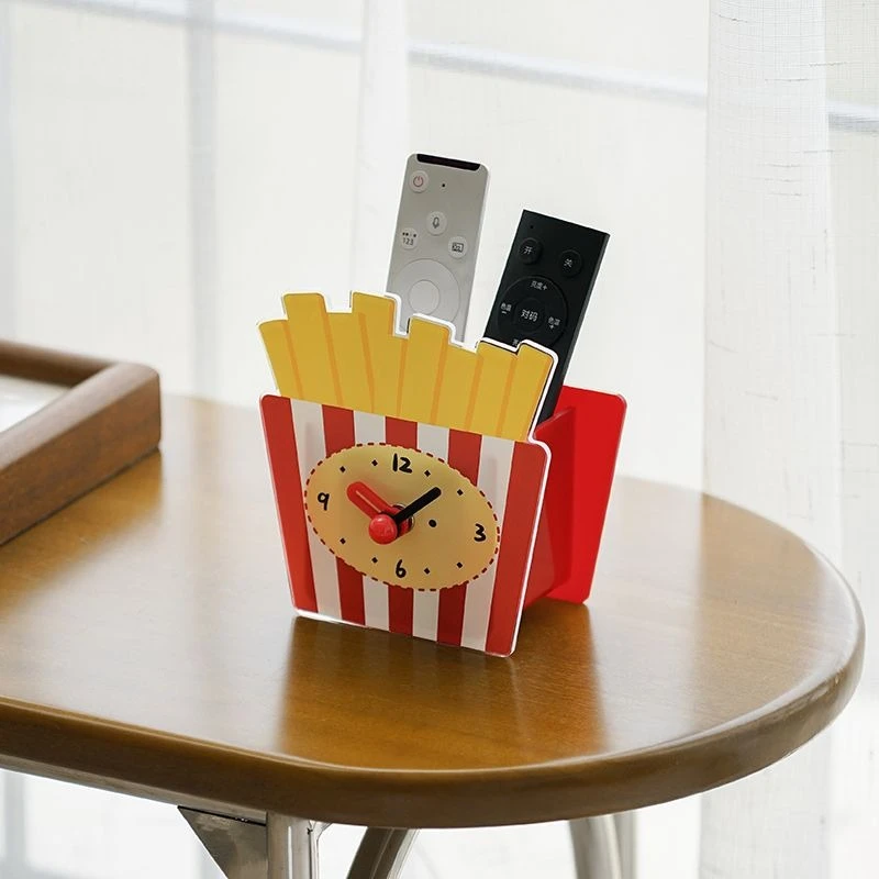 

Fun Fry Clock - Whimsical Tabletop Decor for Entryway & Living Room