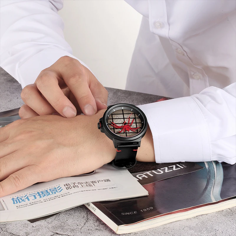 SKONE Spider  Men's Watch Student Personalized Quartz Watch Fashion Trend Belt Watch view 4