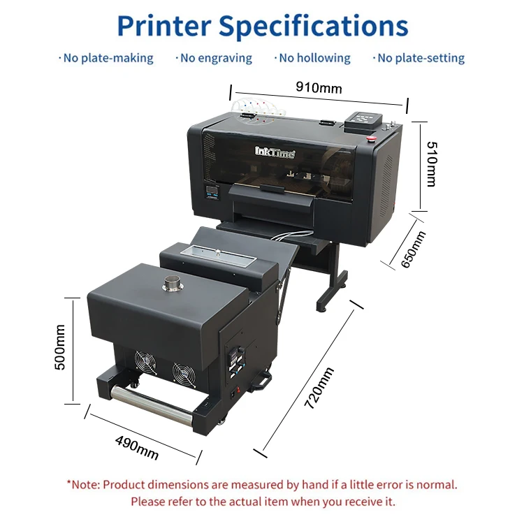 2 Head F1080 Digital DTF Printer A3 PET Film Offset T-shirt DTF Printing Machine Shake Powder DTF Printer