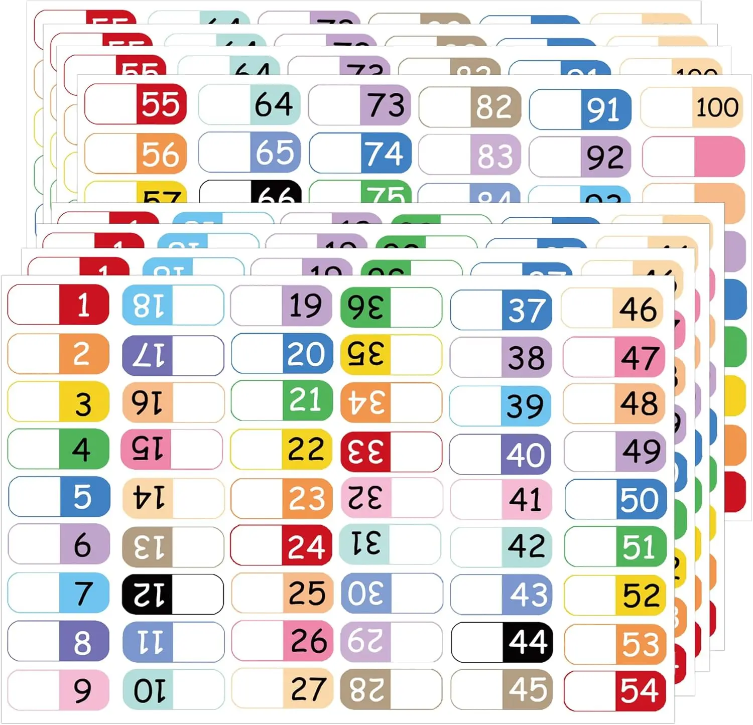 1-100 Sekme Bölücüler Çıkartmalar Numarası Dizin Etiketleri 3 Telli Dosyalar için Sekmeler Defter Dosyalarını Sınıflandırın İçerik Sayfası Adres Defteri Klasörü