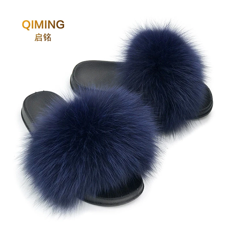 Women Fur Slides Summer Platform Flip Flops Womens Shoes Home Luxury Furry Plush Fur Slippers Indoor Sandals Fluffy Cute Shoes