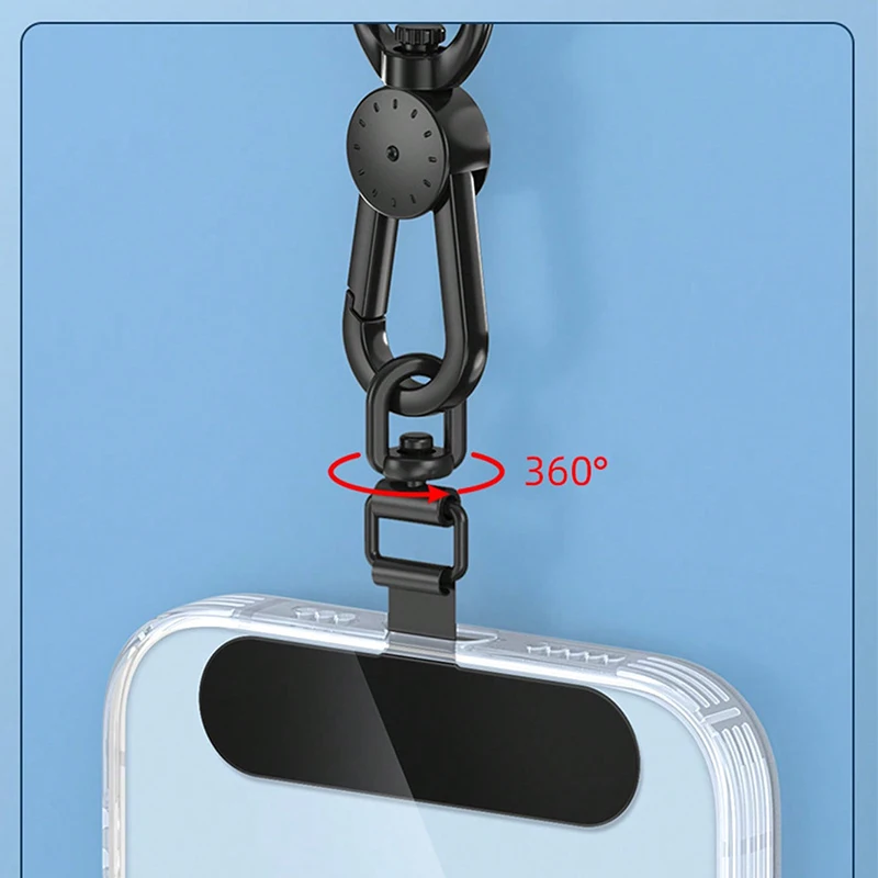 1pcs New Upgrated 360 Rotatable Stainless Steel Phone Tether Tab Metal Patch Gasket Cellphone Lanyard Safety Connecter Piece image 4