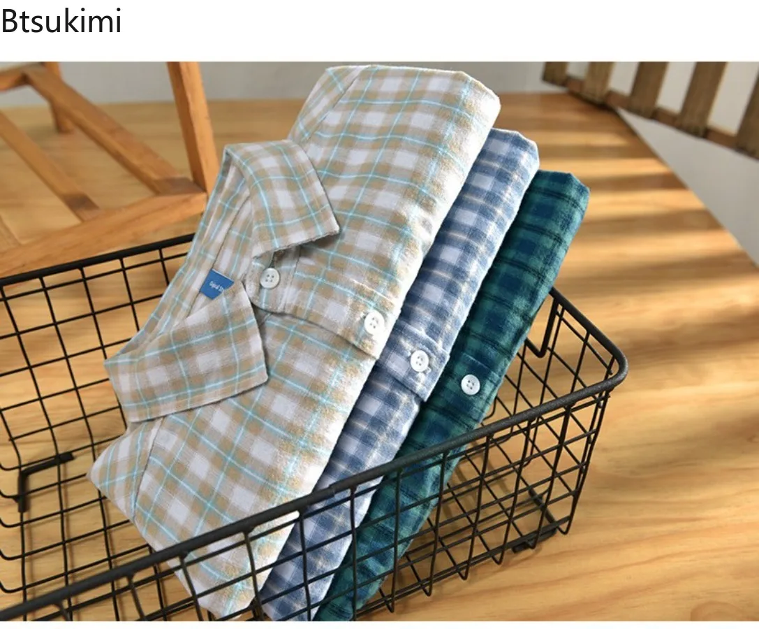 High Quality 100% Cotton Short Sleeve Shirts for Men Spring Summer New Casual Lapel Shirt Coats Vintage Plaid Male Cardigan Tops