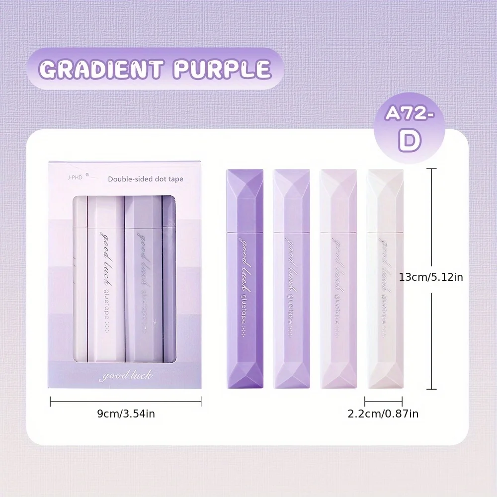 4PCS Double-sided Dot Tape, 360 ° Rotating Adhesive, Suitable for Scrapbooks, School Supplies, Double-sided Dot Tape view 3
