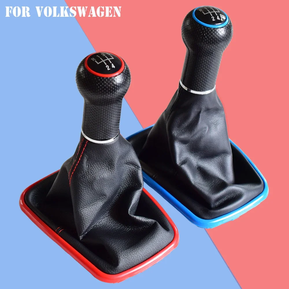 5 Speed Diameter 12/23mm Car Gear Shift Knob Lever Shifter MT Gaiter Boot For Volkswagen VW 1999-2004 MK4 IV GTI R32 Bora Jetta