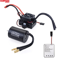 Surpass Hobby Waterproof 3650 2300KV 3100KV 3900KV Brushless Motor with 60A ESC w/ Program Card Combo for 1/10 RC Car Truck Toy