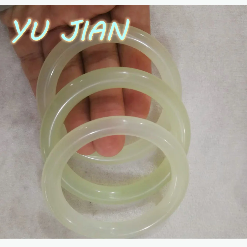 

Newest Natural Color Original Ecological Pattern Jade Bracelet Fashion Women Charm Round Jadeite Bangle Handring Fine Jewelry