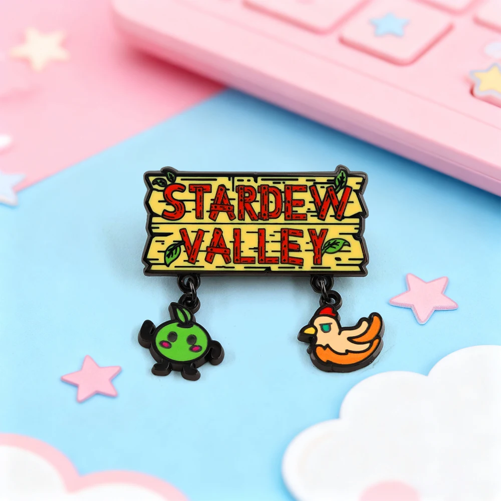 Stardew Valley Emaille-Pin mit Junimo und Küken-Anhänger, Brosche für Kleidung und Taschen, Niedliche Accessoires, Sammlerstücke für Spielefans, Geschenke – Detail 14
