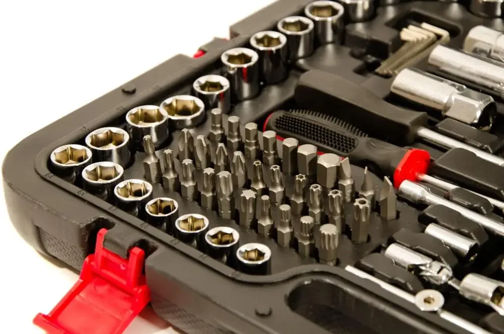 215pcs Chrome Vanadium Car Knurling Mechanics Socket Tool Set