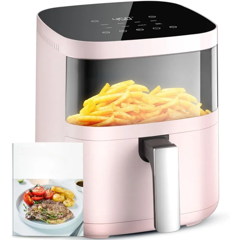 

Air Fryer 8-In1 with Viewing Window, 450°F Digital & lavor-Lock Tech, Dishwasher-Safe & Nonstick, Air Fryer