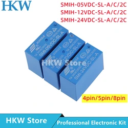 10pcs Relay SMI-05VDC-SL-A SMI-12V 24VDC-SL-A  SMI-05VDC-SL-C SMI-12VDC-SL-C SMI-12VDC-SL-2C 5A 10A 4pin 5pin 8pin 12V 24V