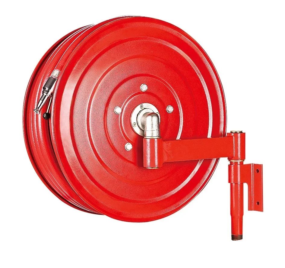 1 Inch Manual Swing Fire Hose Reel With 30M Rubber Hose