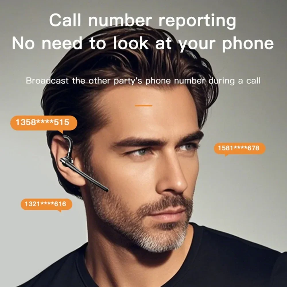 Auriculares inalámbricos con micrófono Dual, Auriculares Bluetooth ENC con cancelación de ruido, Auriculares manos libres para negocios, conducción