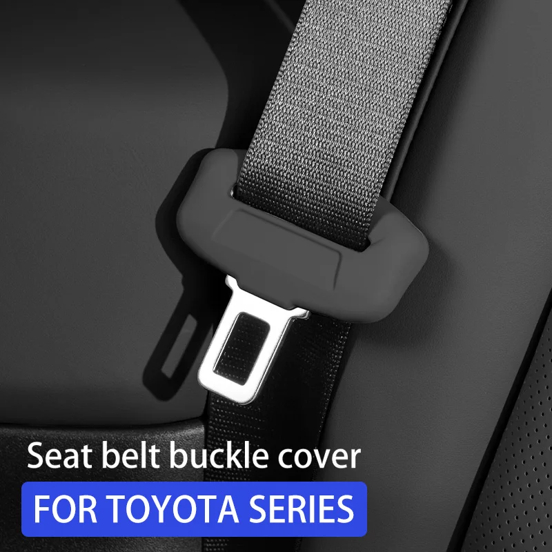 car Seat belt buckle silicone cover For Toyota Rav4 Corolla Camry Aqua Yaris Cross Auris TRD Car interior accessories