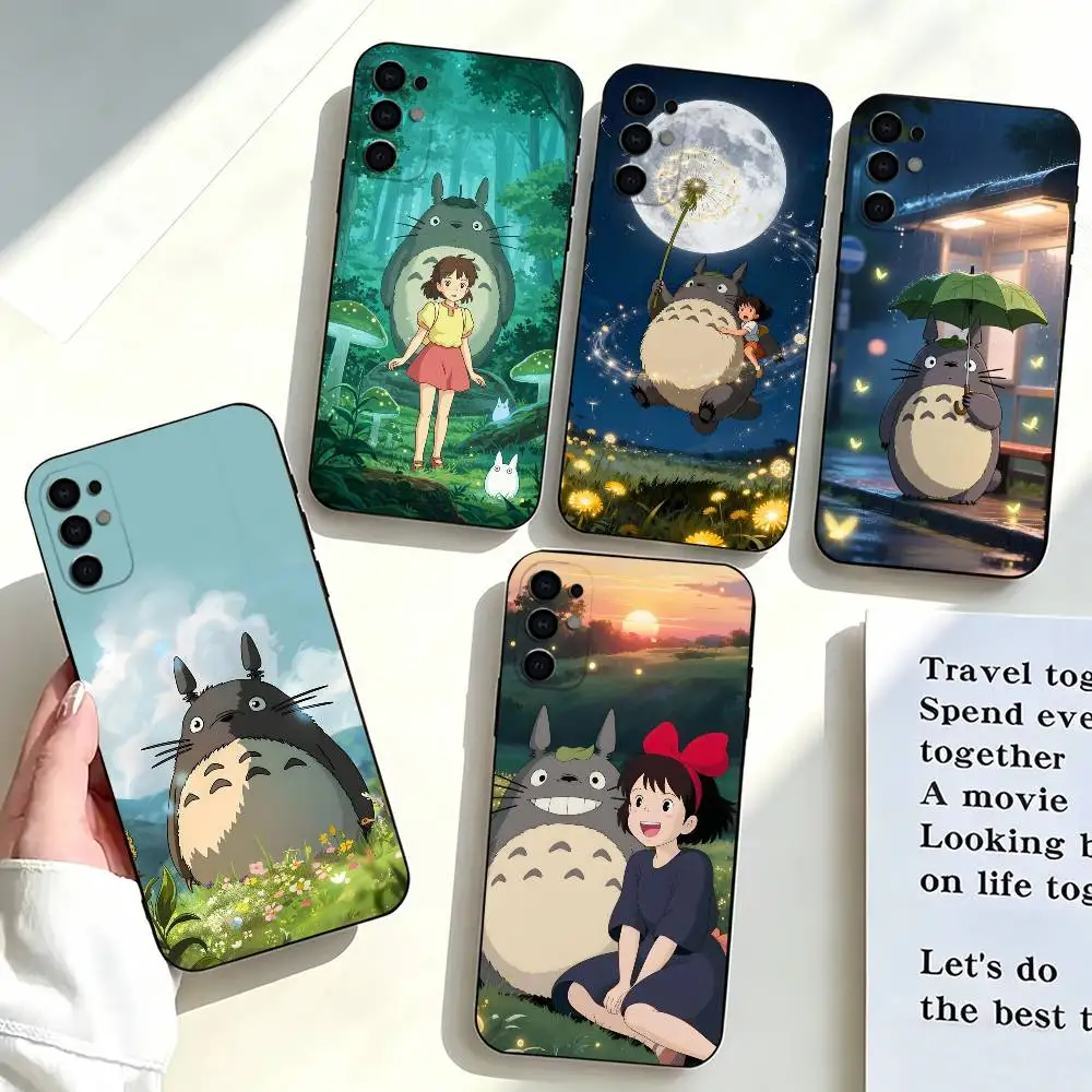 My Neighbor Totoro-o Phone Case For Samsung S25,S24,S21,S22,S23,S30,Ultra,S20,Plus,Fe,Soft Silicone Black Cover