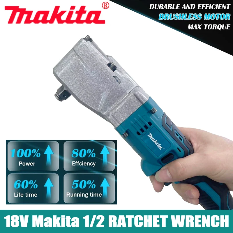 

Makita 18V right angle electric wrench, 90 degree truss ratchet wrench, 1/2 inch lithium high torque car repair tool