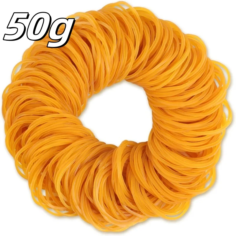 50g Elastic Rubber Bands Fasteners Used for Office School Stationery Supplies Stretchable Sturdy Rubber Elastics Bands