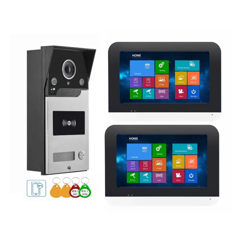 

SmartYIBA Wifi Video Intercom Tuya Smart HD IP Video Doorbell Touch Screen Mulit Language Menu Video Door Phone Kits