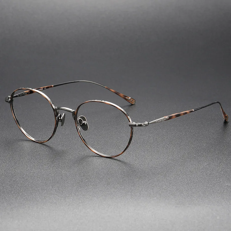 Luxe Japan Merk Design Vintage Ovaal Titanium Bril Frame Vrouwen Grote Ronde Optische Bijziendheid Lenzen Bril Voor Recept