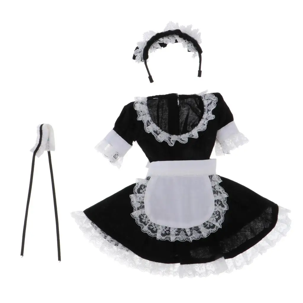 

Модный костюм горничной для куклы BJD, одежда и аксессуары для шарнирных кукол 1/4 масштаба