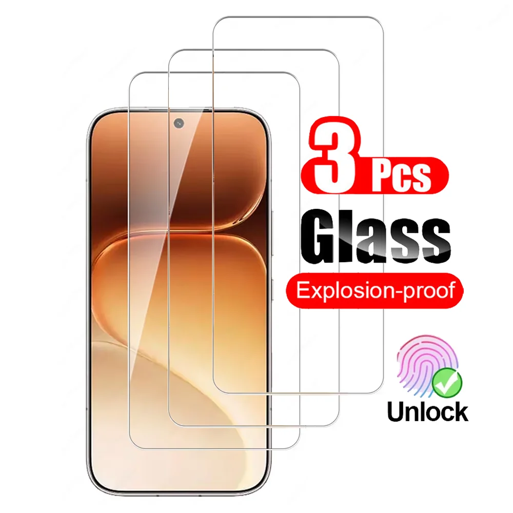 

3Pcs Tempered Glass for Honor 600 5G Phone Screen Protector Fingerprint Unlock Glass 10H for Honor 600 Pro Lite Film HD Clear