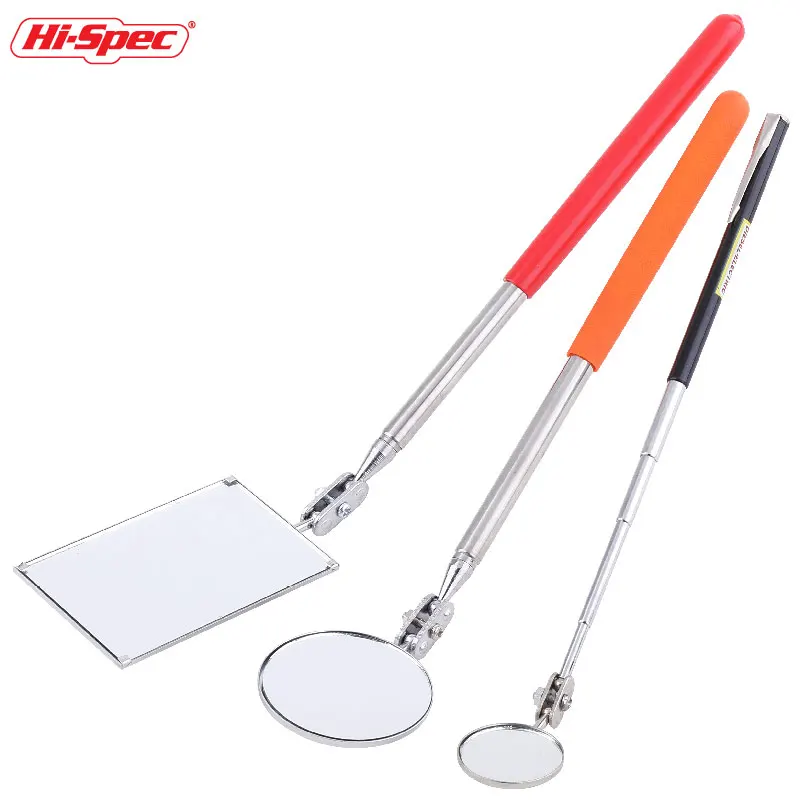 Extendible Inspection Rotatable Mirror Auto Telescoping Inspection Round Mirror Extending Hand Tools Set Detection Tool