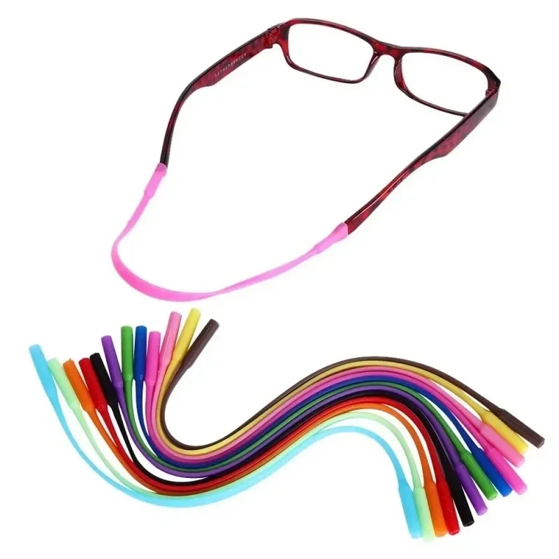 1/2pcs Sports Eyewear Retainer Candy Color Silicone Sunglasses Women Men Eyeglasses Straps Adjustable Glasses Elastic Holder