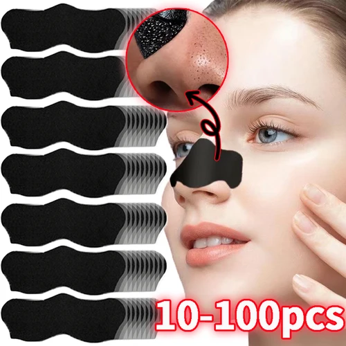 Imagen 2 del producto 10-100 Uds eliminador de espinillas y acné tiras para la nariz limpieza profunda de la nariz Unisex mascarilla exfoliante de poros parche de limpieza limpiador para el cuidado de la piel