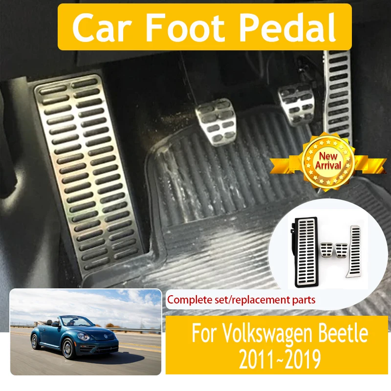 

AT MT Car Foot Pedals For Volkswagen VW Beetle A5 2011~2019 Non Slip Gas Brake Pedal Stainless Accelerator Cover Auto Acessories