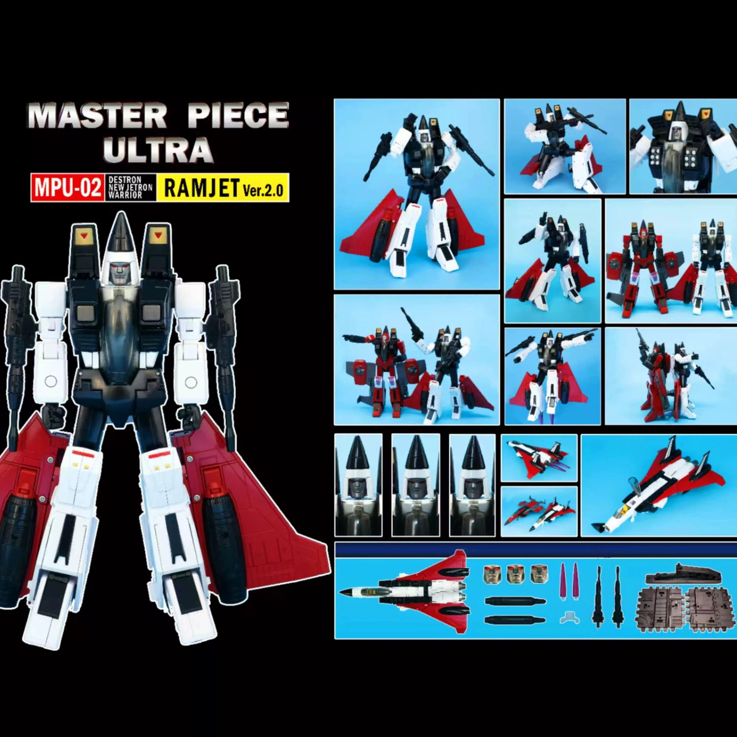 MPU-02 Transformacja MPU02 Jet Trójkątny Samolot Squad MP2.0 Wersja Myśliwiec Jet Model Zabawka