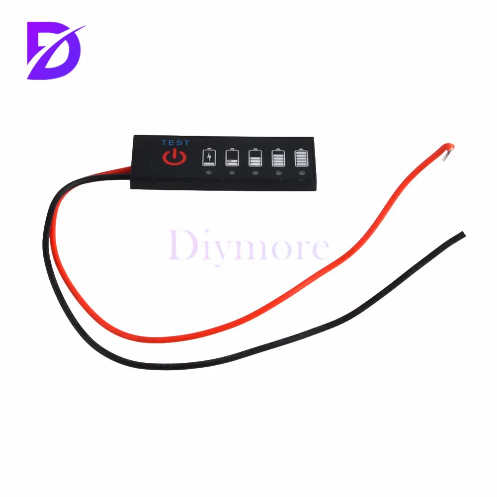 Li-Ion Battery Percentage Indicator Board Battery Indication Module with Anti Reverse Connection Function for LED VoltageDisplay