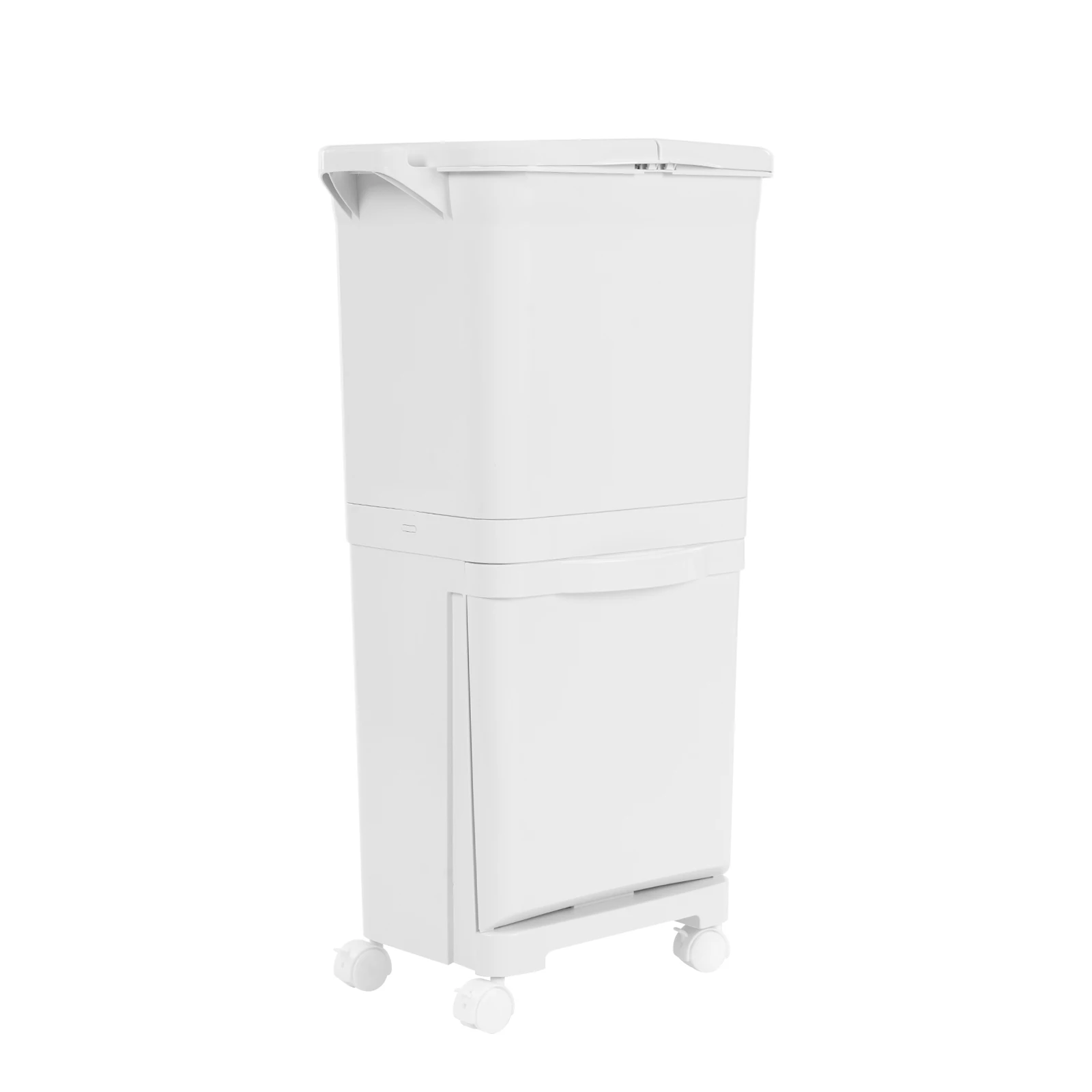Weißer 45-Liter-Mülleimer aus PP, klassifiziert, Küchen-Mülleimer, Sortier-Mülleimer, vertikaler Mülleimer für Küchen, Schlafzimmer, Badezimmer – Detail 29
