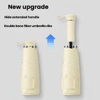 Mini Foldable Umbrella Retractable Five-Fold UV Protection Sunshade Rain Umbrella Sun Protection against Ultraviolet Rays