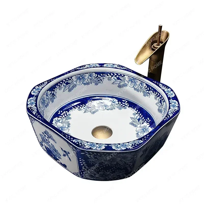 

Y1 Chinese Simple Wash Basin Table Basin Home Balcony Basin Bathroom Washbasin Square