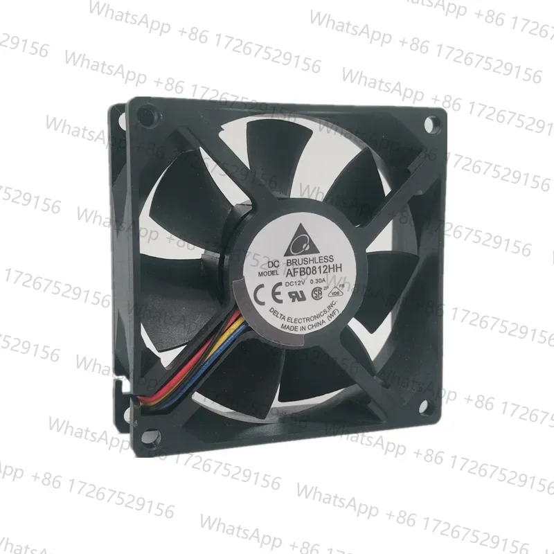 For Delta AFB0812HH SM19 Server Cooling Fan DC 12V 0.30A 80x80X25mm 4-Wires 8CM 3 wires 2wires