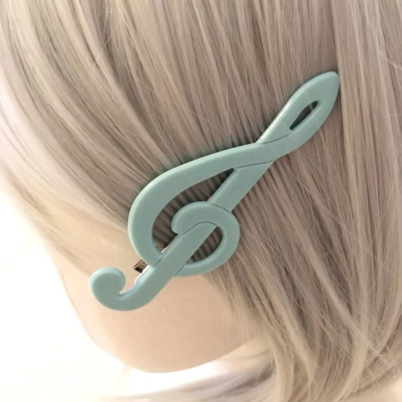 

Style Music Symbol Hair Accessories Vintage Sweet Cute Hair Clip Cyan Fresh Hairpin New Sensea Of Niche Fashion And Art 2026