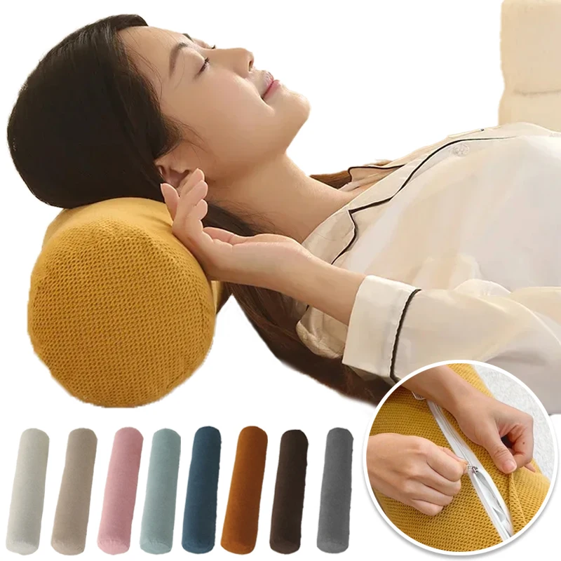 

2025 New Multi-functional Latex Cylindrical Pillow Traction Reverse Bow Straightening Sleep Cervical Natural Neck Pillow Adult