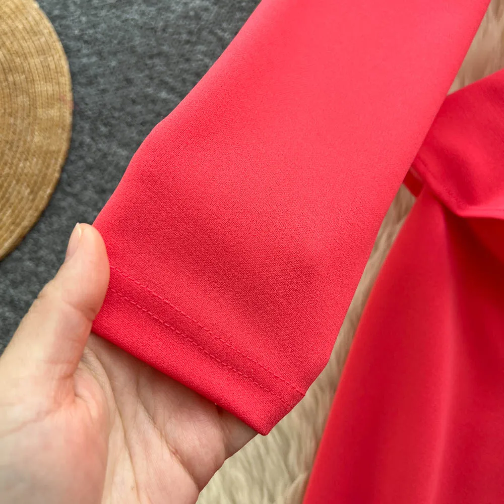 Sexy elegantes, langärmliges, gespleißtes Party-Bleistiftkleid für Damen, koreanische Abendkleider für Modezeremonie